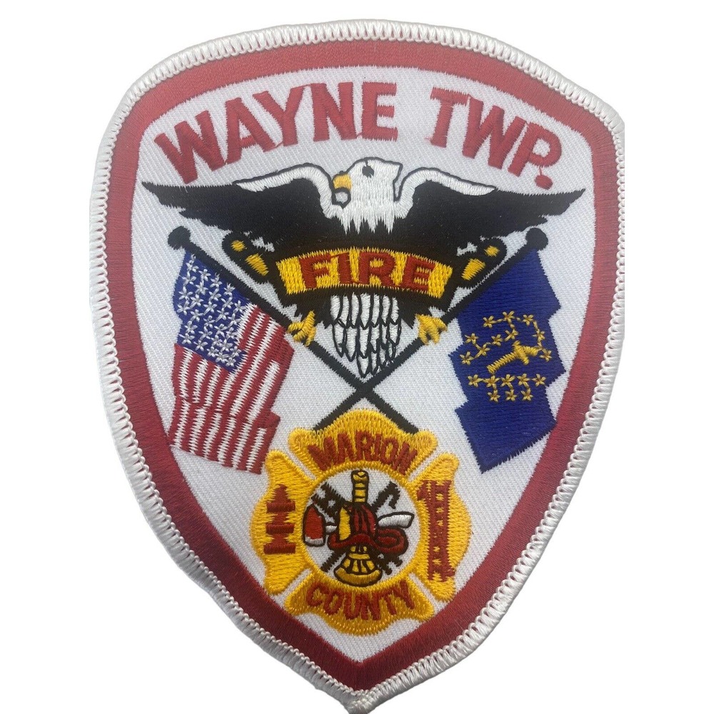 Wayne Twp Marion County Fire Department Patch Embroidered Vintage NOS